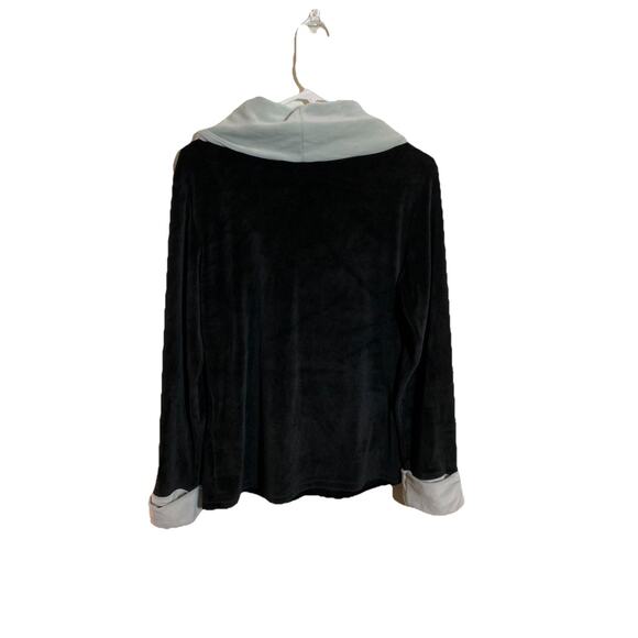 Aranee Black Velvet Cowl Neck Women’s Medium Whimsigoth Casual Comfy Sweater - Picture 2 of 11